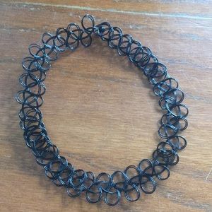 🐶 (3/$20!) 90s style black choker necklace EUC